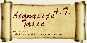 Atanasije Tasić vizit kartica